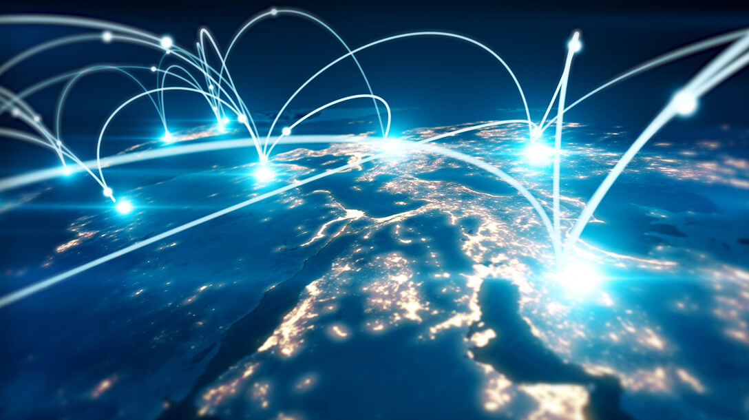 世界とつながる地球上の光