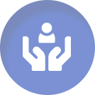 両手の中に人がいるアイコン