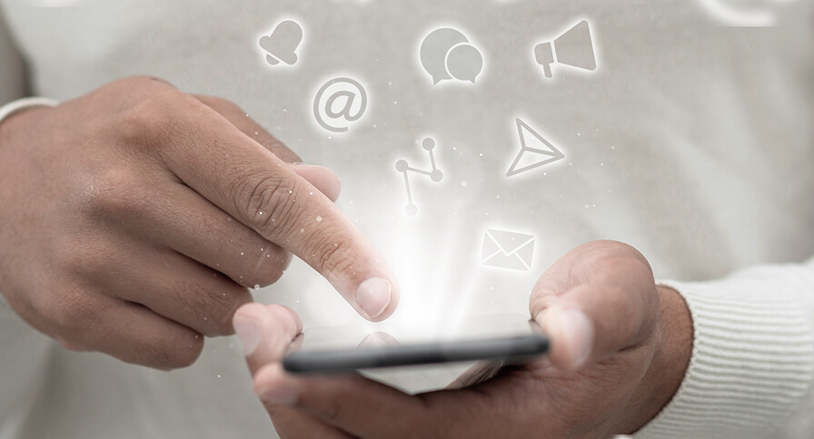 スマホから光が出る